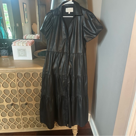 Brochu Walker Faux Leather Havana Dress size Small NWOT black - Picture 2 of 5